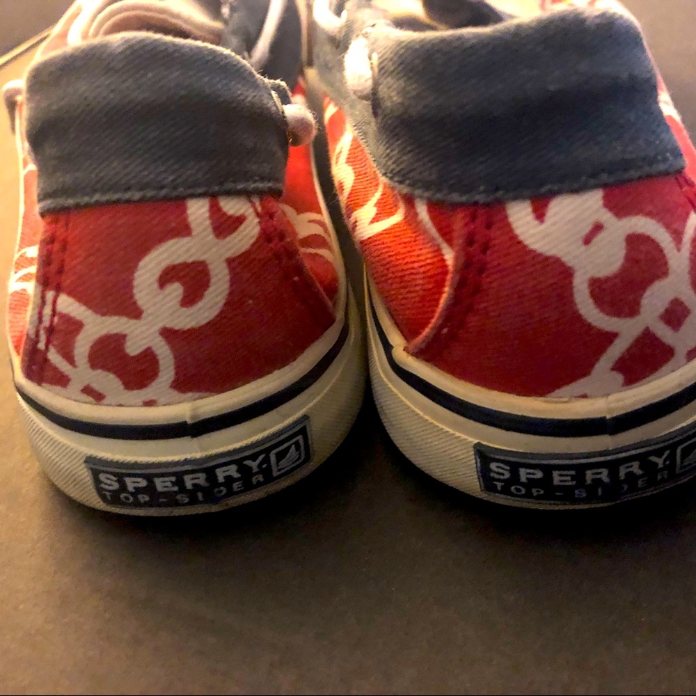 Sperry slider in red,white and blue size 9